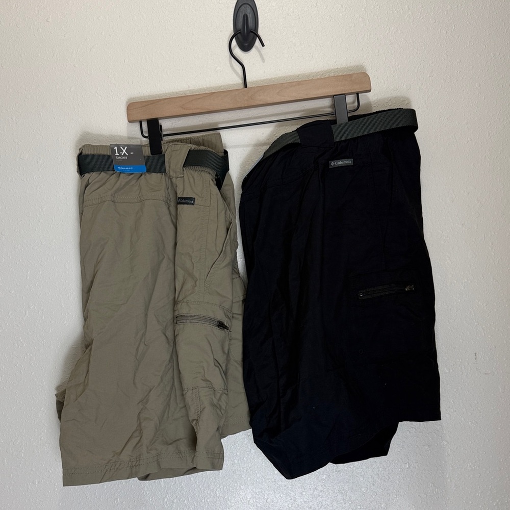 Women’s Black and Tan Shorts, Size 1X